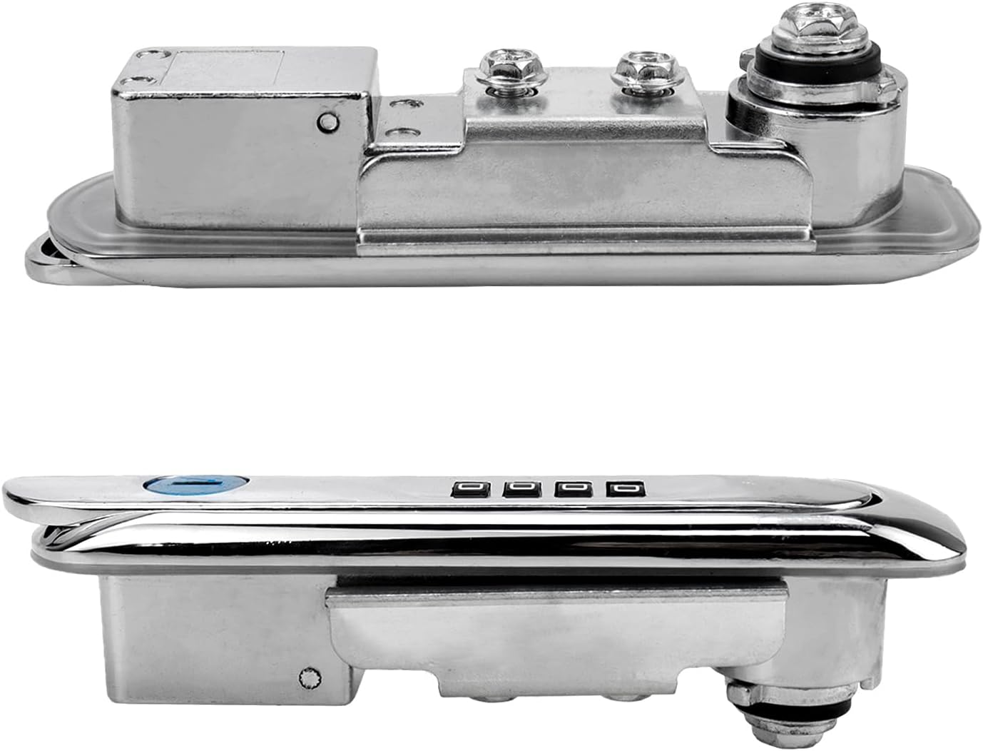 Silver Electric Cabinet Panel Pop Up Lock Combination Padlock with Keys - UTALIND Cabinet Door Cam Lock