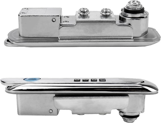 Silver Electric Cabinet Panel Pop Up Lock Combination Padlock with Keys - UTALIND Cabinet Door Cam Lock