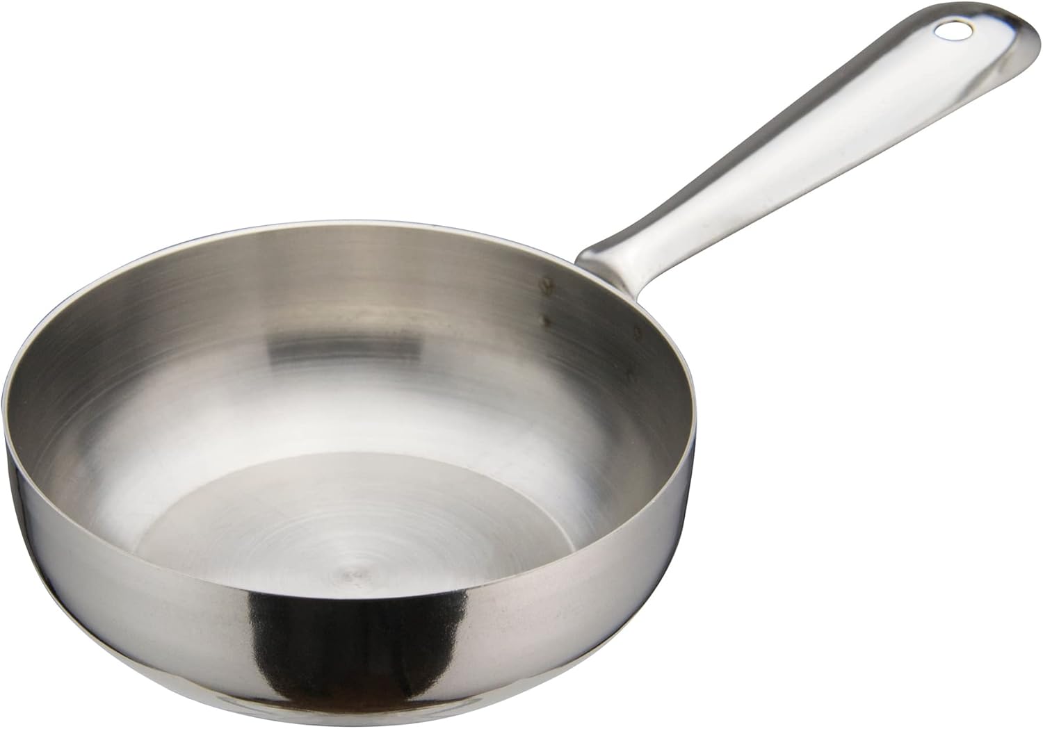 Silver Mini Fry Pan by WINCO - 4" Diameter x 1-1/8" Height