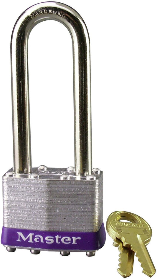 Silver Outdoor Padlock with Key - Master Lock 1KALJ, 1 Pack - WildKart