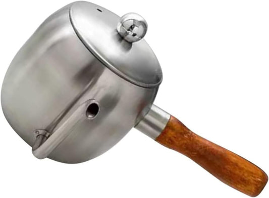 Silver Pour Over Coffee Kettle with Spout for Drip Coffee Making - 18.8x8x8cm