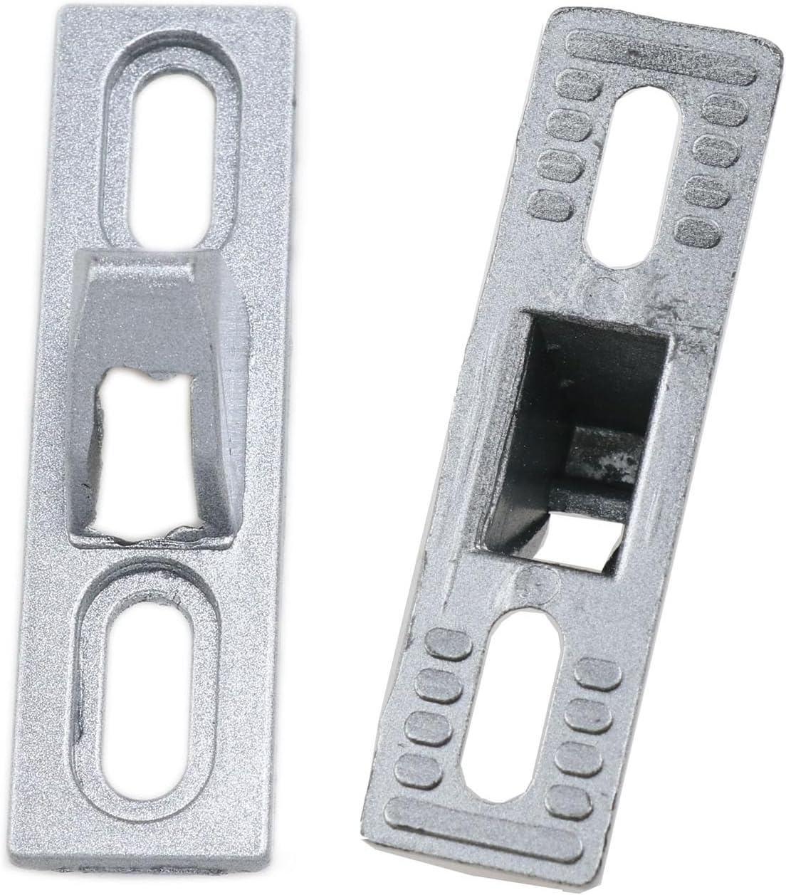Silver Sliding Door Lock Latch Replacement Kit for Various Sliding Patio Doors - Set of 2