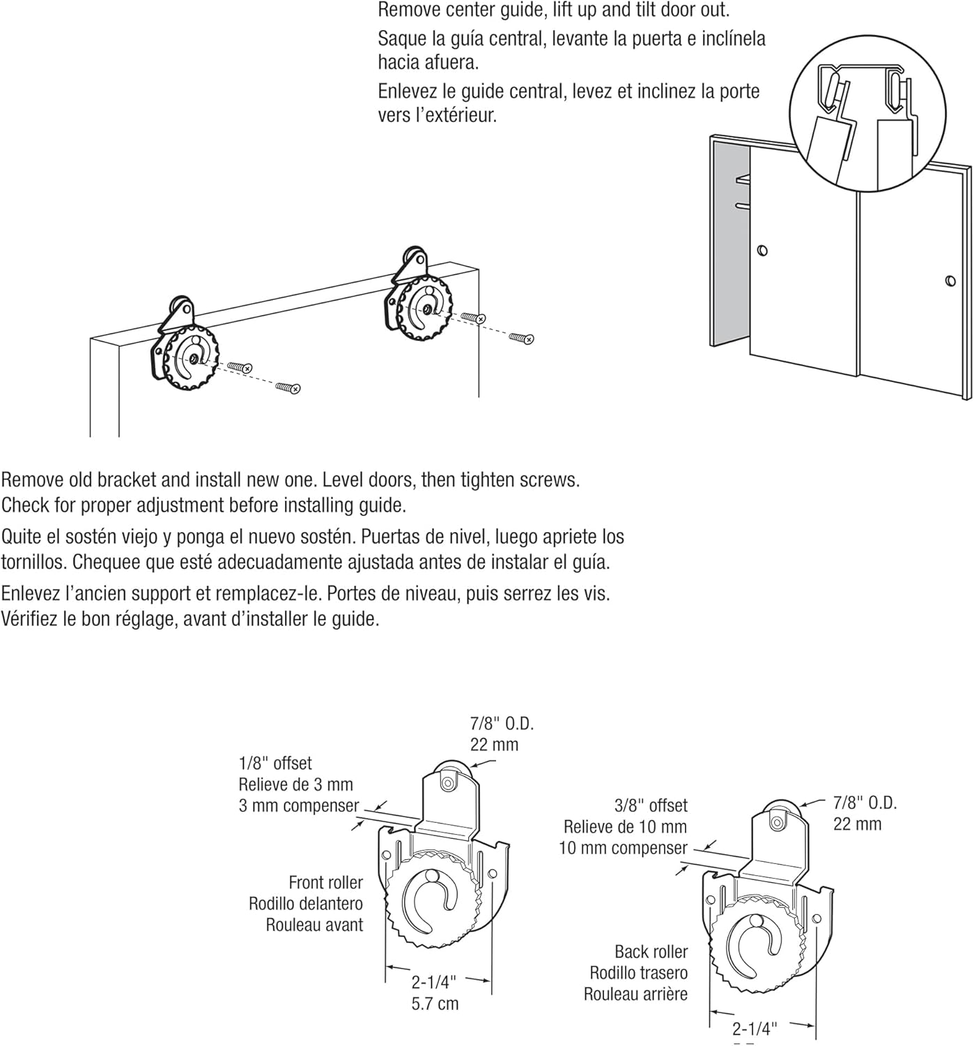 Sliding Closet Door Roller Kit - Prime-Line N 7536 (1 Kit) - WildKart
