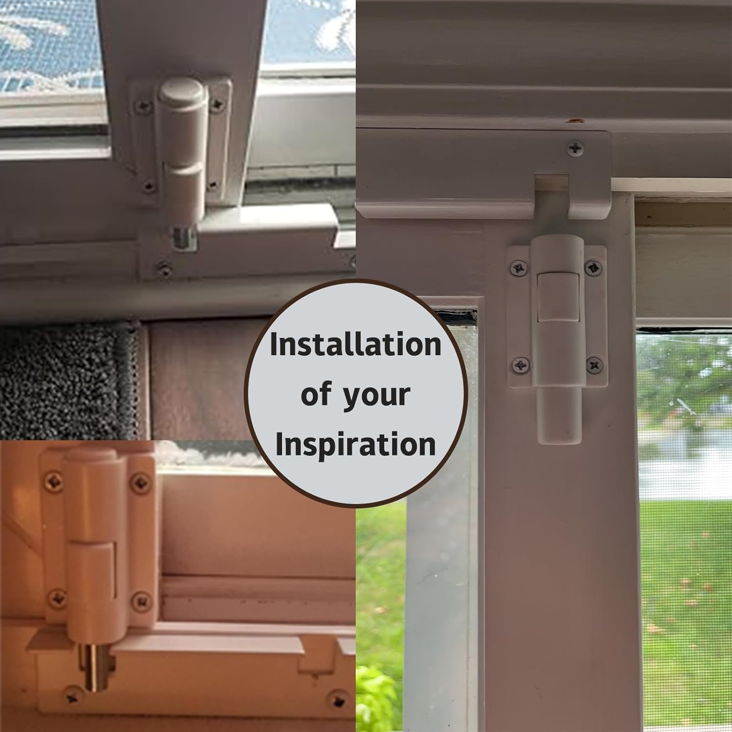Sliding Patio Door Security Foot Lock for Additional Childproofing - Top & Bottom Fits Most Glass Doors & Windows