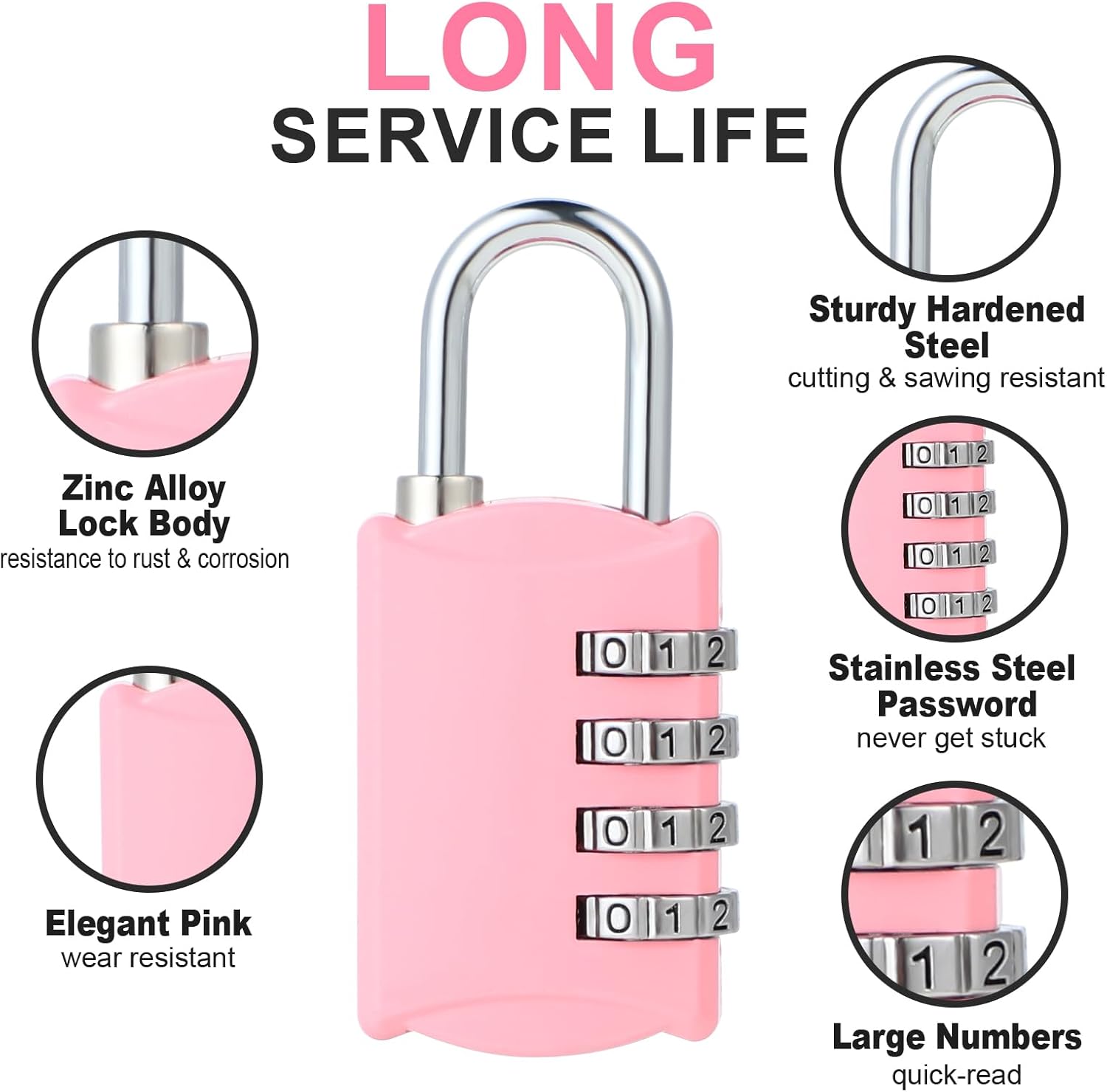 Small Combination Lock Set for Lockers, Gym, Backpacks, and Luggage - Includes 3-Digit and 4-Digit Mini Locks