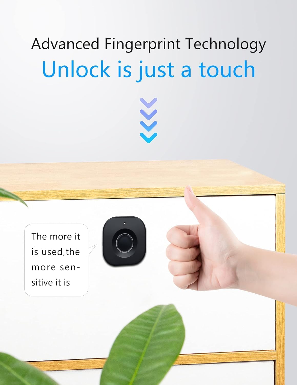 Smart Biometric Fingerprint Cabinet Lock for Home Office Security and Child Safety with Remote Control