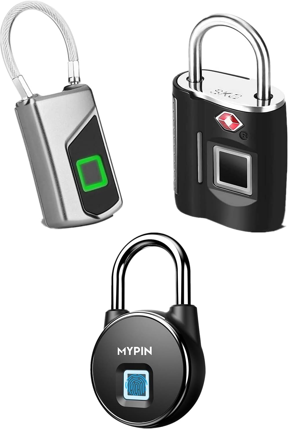 Smart Digital Locker Lock with MYPIN, TSA, and Bluetooth APP Fingerprint Lock Security Features