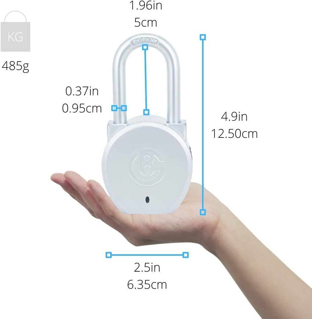 Smart Portable Keyless Bluetooth Padlock with Heavy Duty Security Features by BG Brilliant Guard