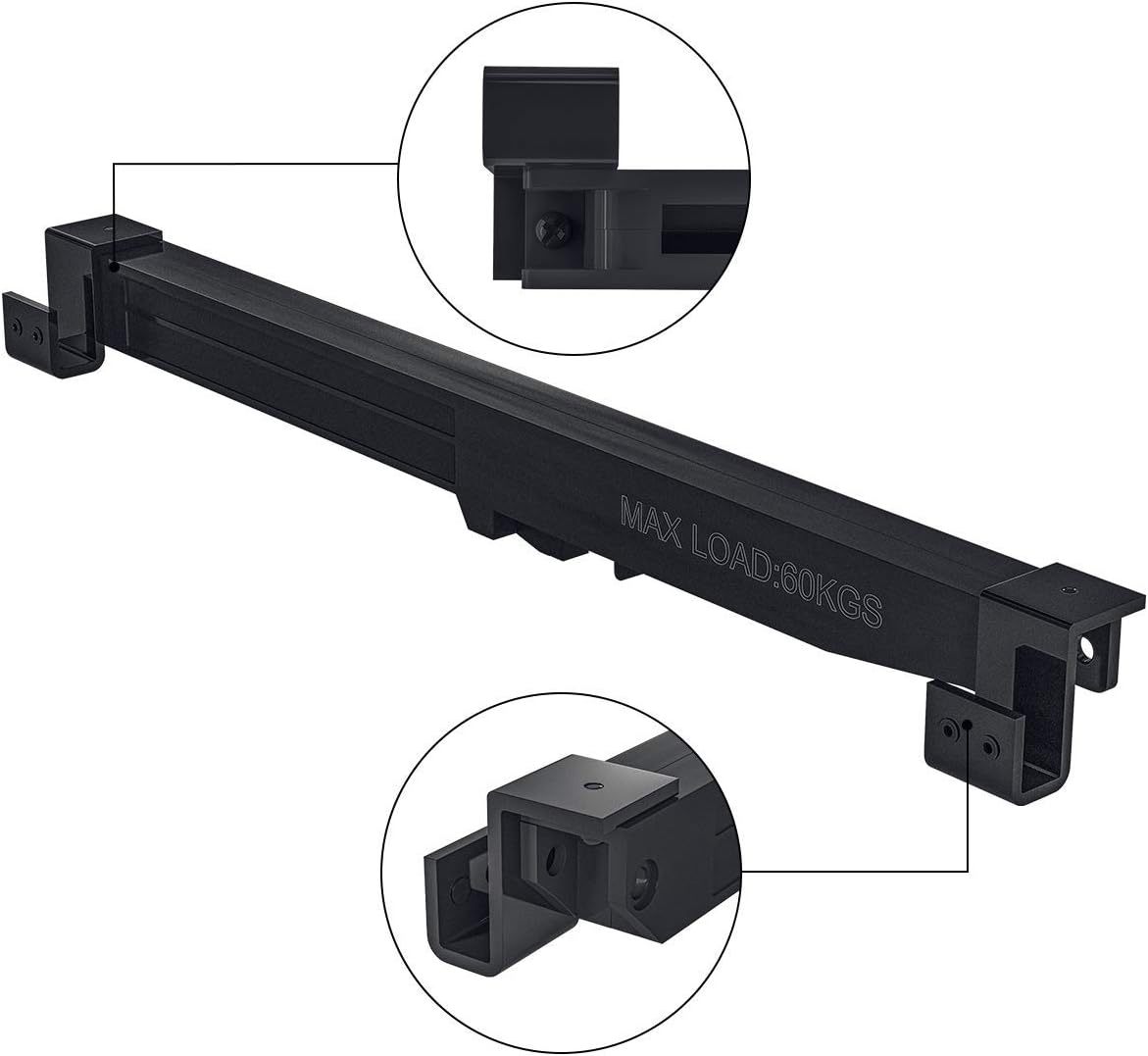 Soft Close Barn Door Kit for Single Doors 88-132 lbs, Spring Buffer Damper, Upgrade Hole-Free Design - 2PCS - WildKart
