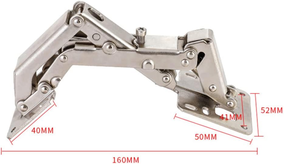 Soft Closing Hydraulic Adjustable 175 Degree Hinges for Frameless Cabinet Doors - Nickel-Plated Steel Buffer Dampers - 1 Pair