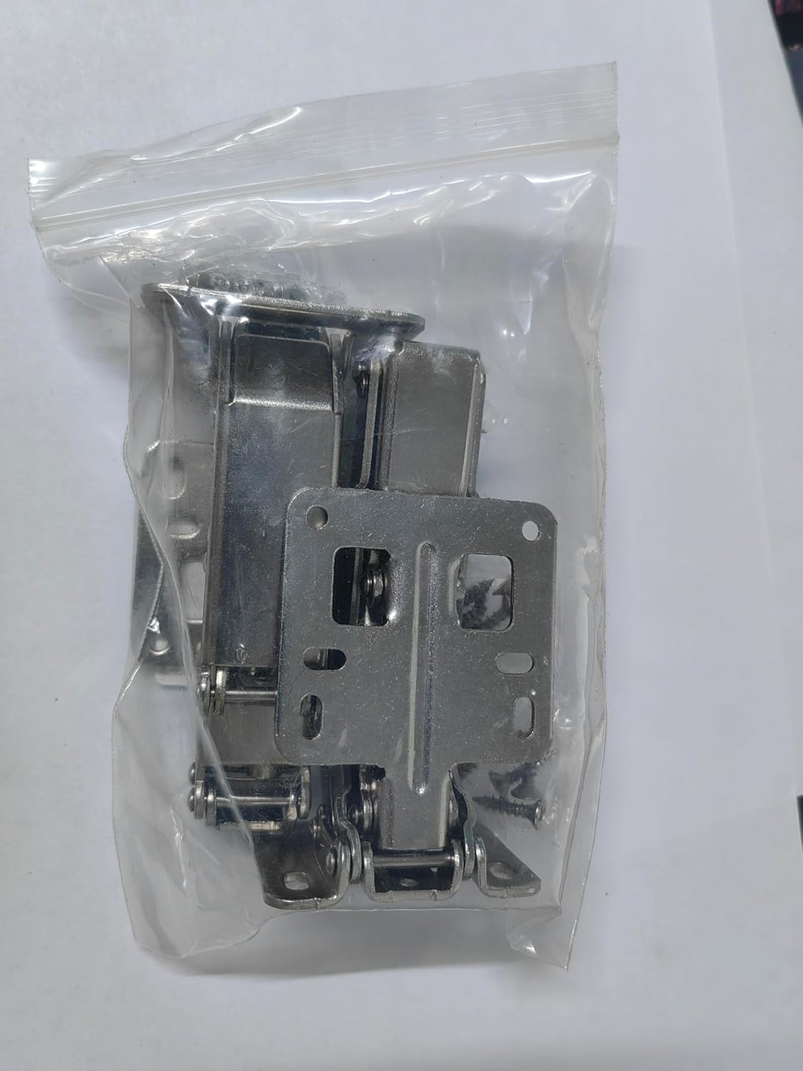 Soft Closing Hydraulic Adjustable 175 Degree Hinges for Frameless Cabinet Doors - Nickel-Plated Steel Buffer Dampers - 1 Pair