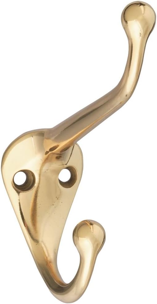 Solid Brass Coat and Hat Hook - National Hardware N198-101 V1960