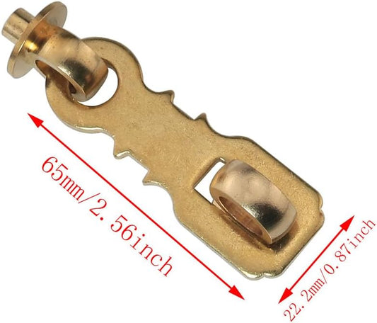 Solid Brass Vintage Gate Latch Lock with Heavy Duty Hasp Padlock - Door Clasp for Security