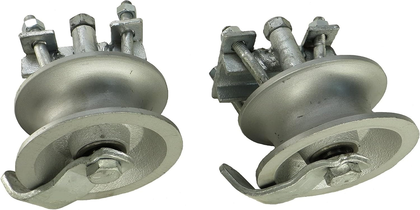 Sourdough Gate Hardware: Heavy Duty Rear Pipe Track Wheels for Chain Link Sliding Gates