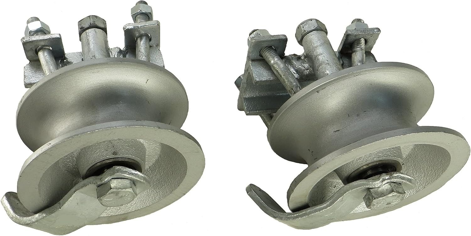 Sourdough Gate Hardware: Heavy Duty Rear Pipe Track Wheels for Chain Link Sliding Gates