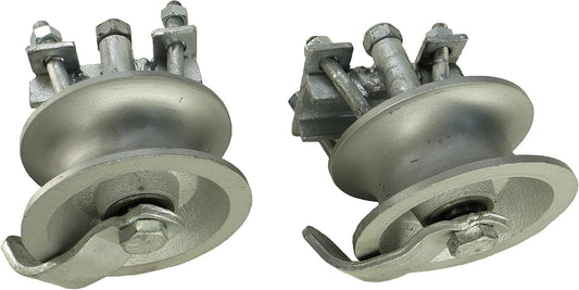 Sourdough Gate Hardware: Heavy Duty Rear Pipe Track Wheels for Chain Link Sliding Gates