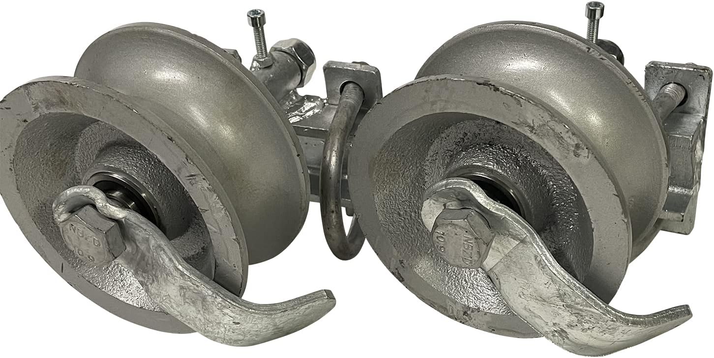 Sourdough Gate Hardware: Heavy Duty Rear Pipe Track Wheels for Chain Link Sliding Gates