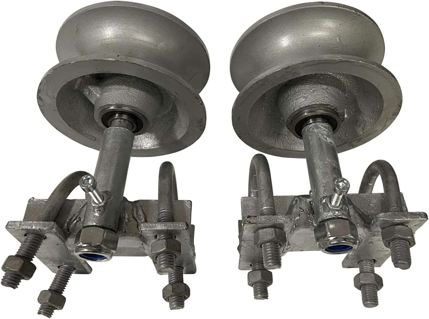 Sourdough Gate Hardware: Heavy Duty Rear Pipe Track Wheels for Chain Link Sliding Gates