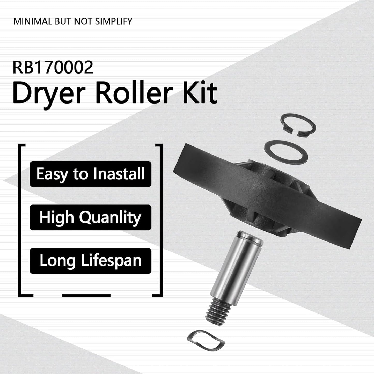 Speed Queen Dryer Drum Support Rollers Kit RB170002 Compatible with Alliance Dryers