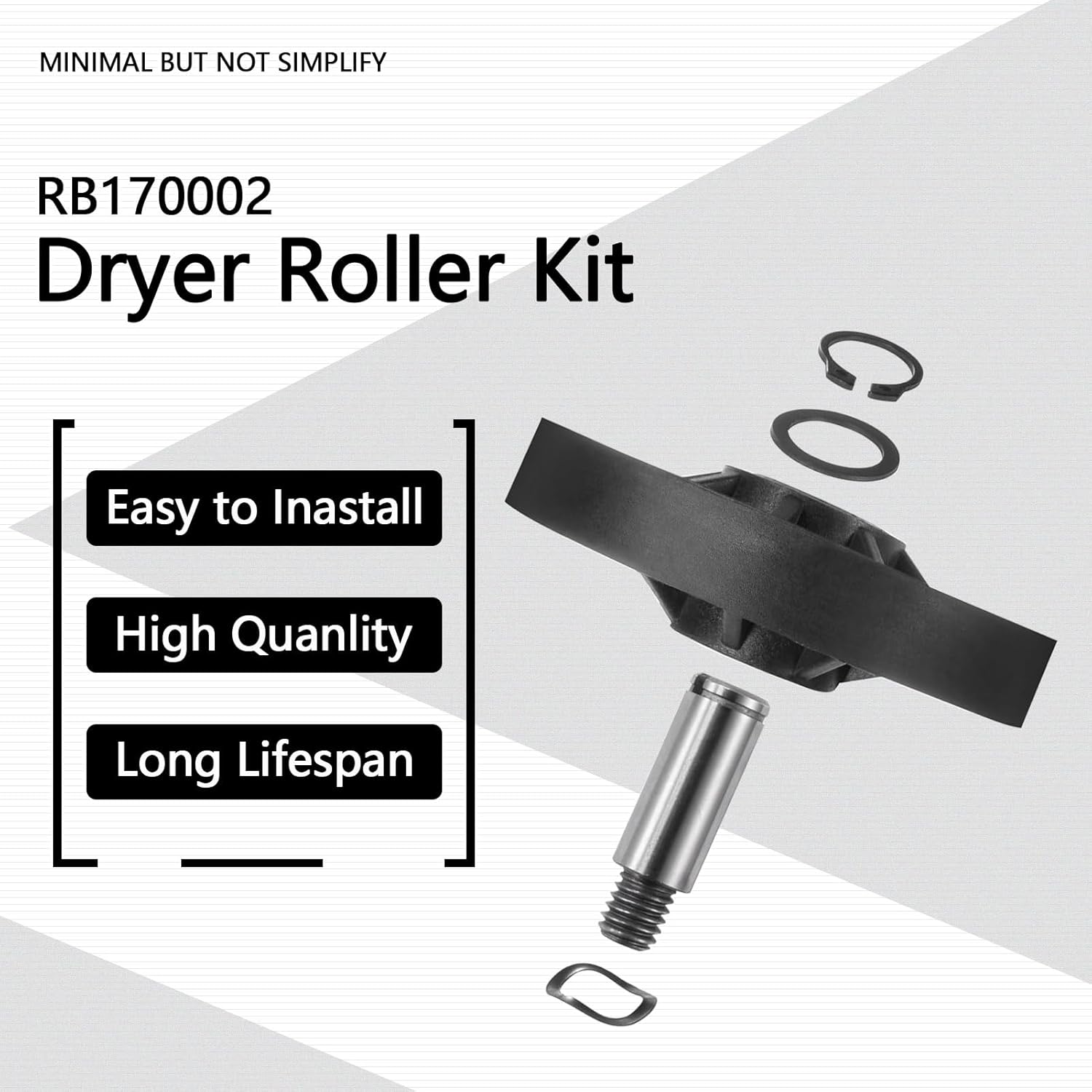 Speed Queen Dryer Drum Support Rollers Kit RB170002 Compatible with Alliance Dryers
