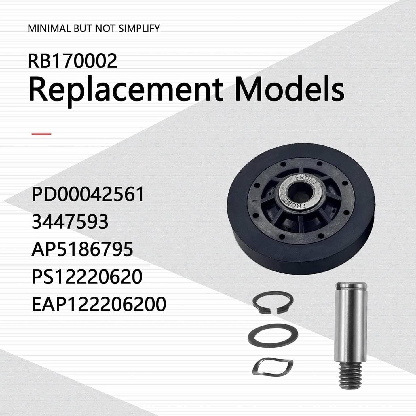 Speed Queen Dryer Drum Support Rollers Kit RB170002 Compatible with Alliance Dryers