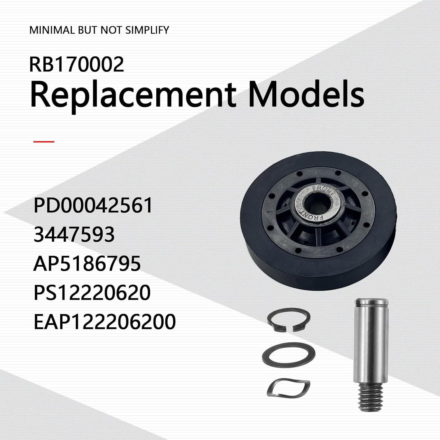 Speed Queen Dryer Drum Support Rollers Kit RB170002 Compatible with Alliance Dryers