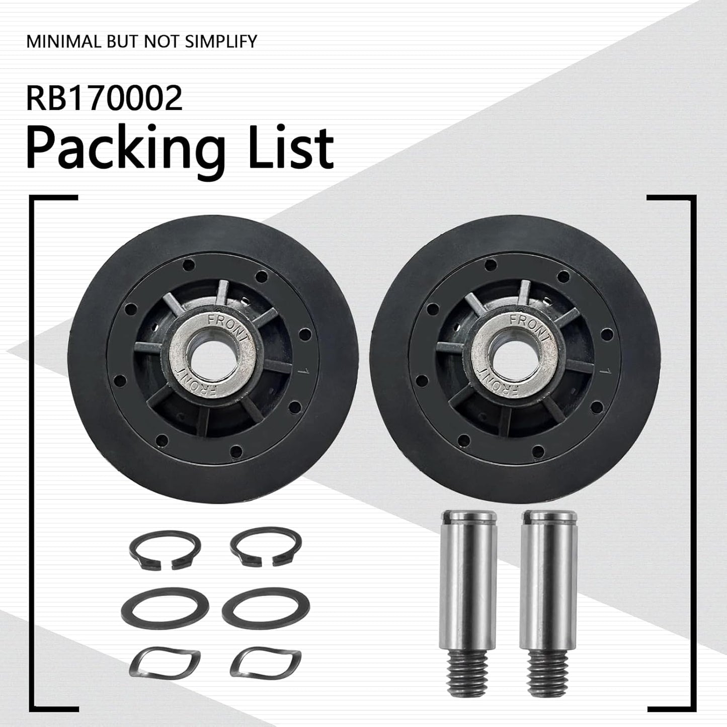Speed Queen Dryer Drum Support Rollers Kit RB170002 Compatible with Alliance Dryers