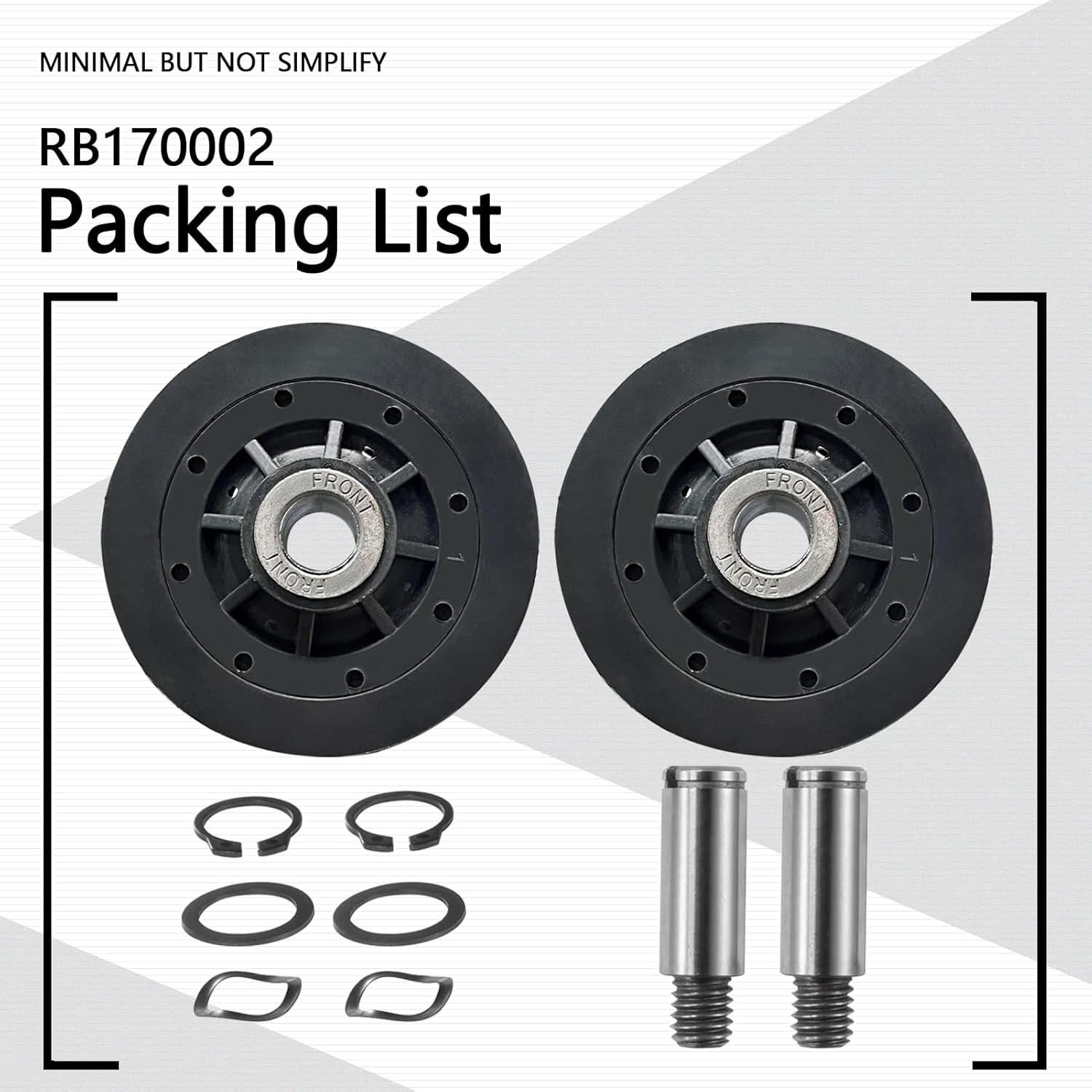 Speed Queen Dryer Drum Support Rollers Kit RB170002 Compatible with Alliance Dryers