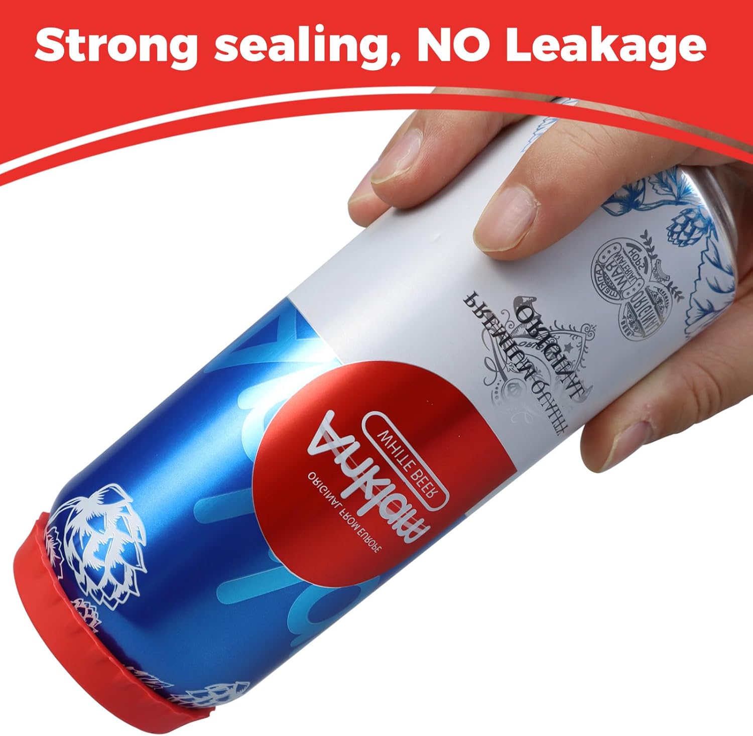 Spill-Proof Silicone Soda Can Lids 6 Pack - Reusable Pop Can Covers for Soda, Beer, Juice - Fits Standard 2.1" Cans