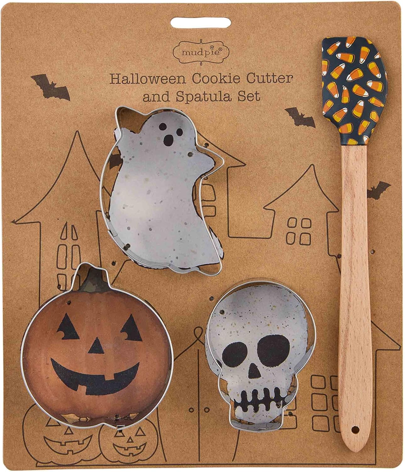 Spooky Skull Mud Pie Halloween Baking Set: 9 1/2" x 8" Size