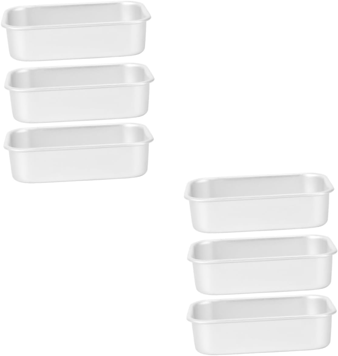 Square Cake Mold Set for Bridal Shower Decorations - 4 Pcs Aluminum Alloy Pans with Lid for Baking Bread, Cheesecake, and Gummy Molds