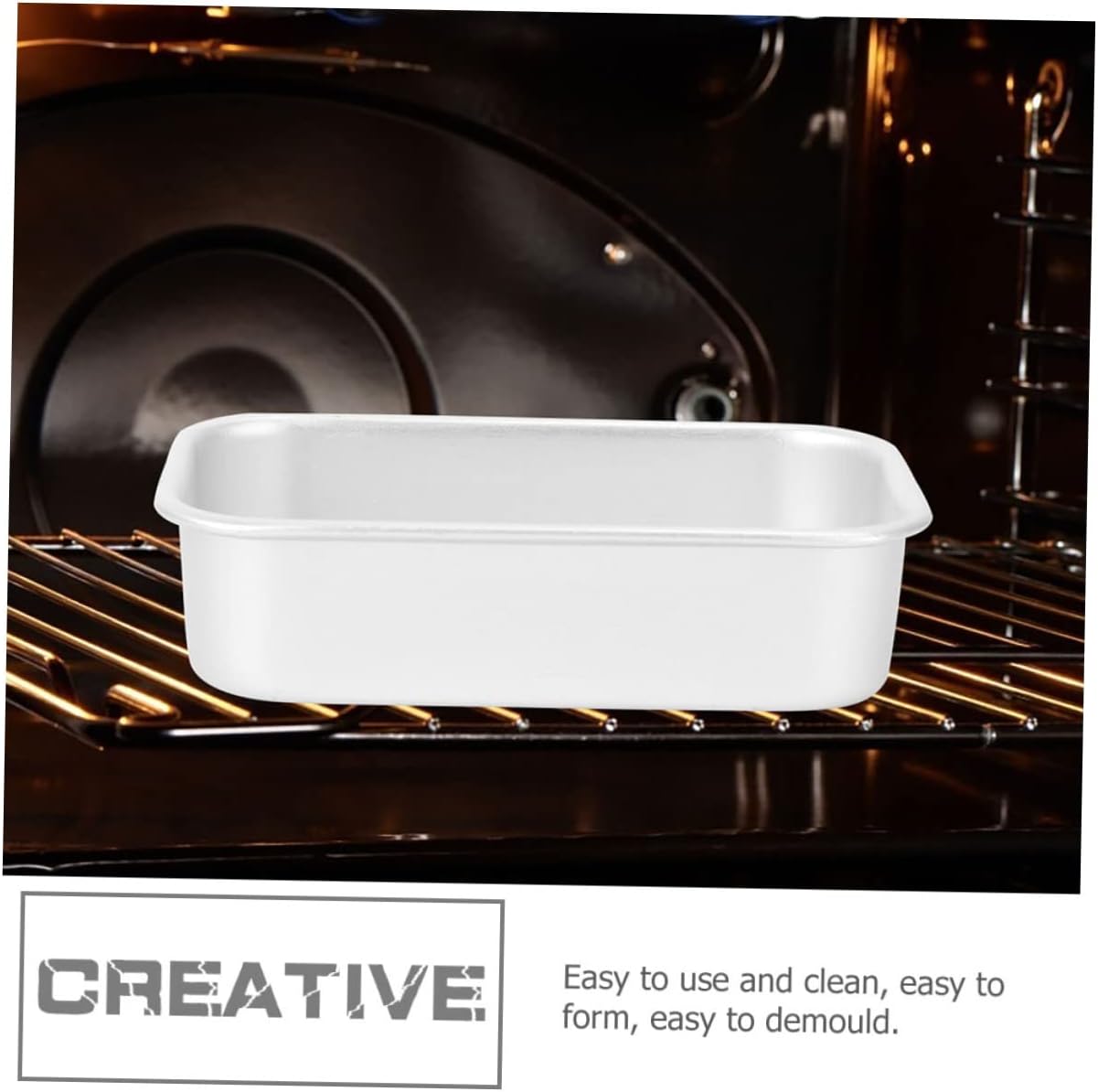 Square Cake Mold Set for Bridal Shower Decorations - 4 Pcs Aluminum Alloy Pans with Lid for Baking Bread, Cheesecake, and Gummy Molds