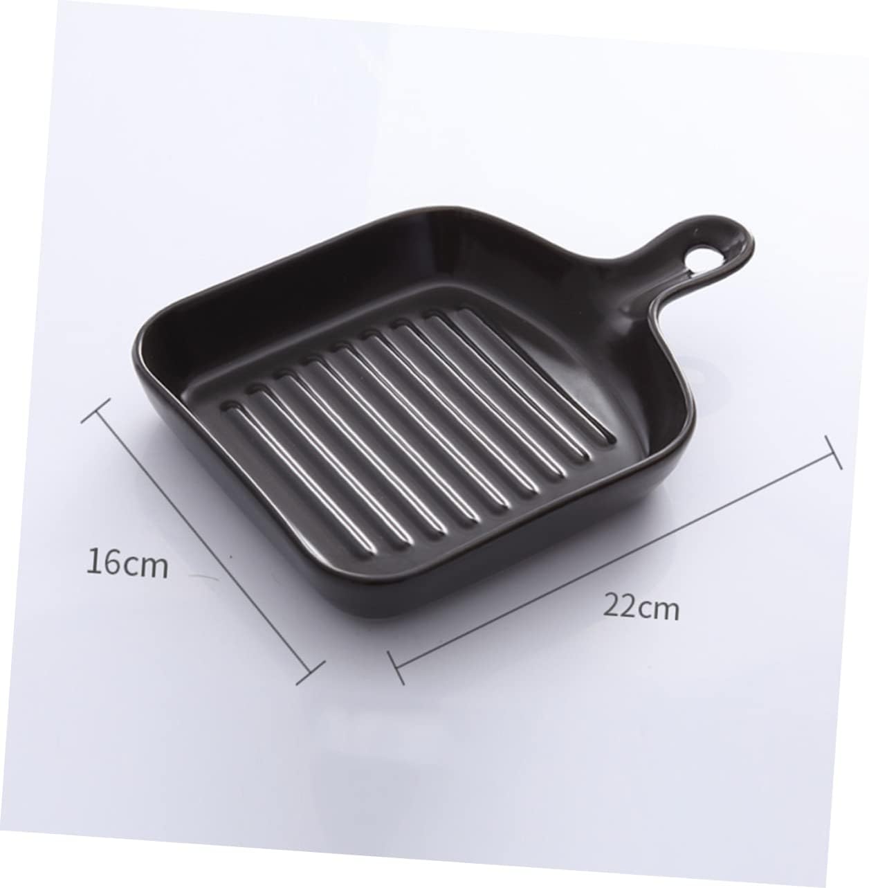 Square Grill Plate Air Fryer Tray with Lid for Oven - Large Casserole Dish Set - Stove and Oven Safe Serving Platter - Roasting and Lasagna Pan - Black Fryer Tray