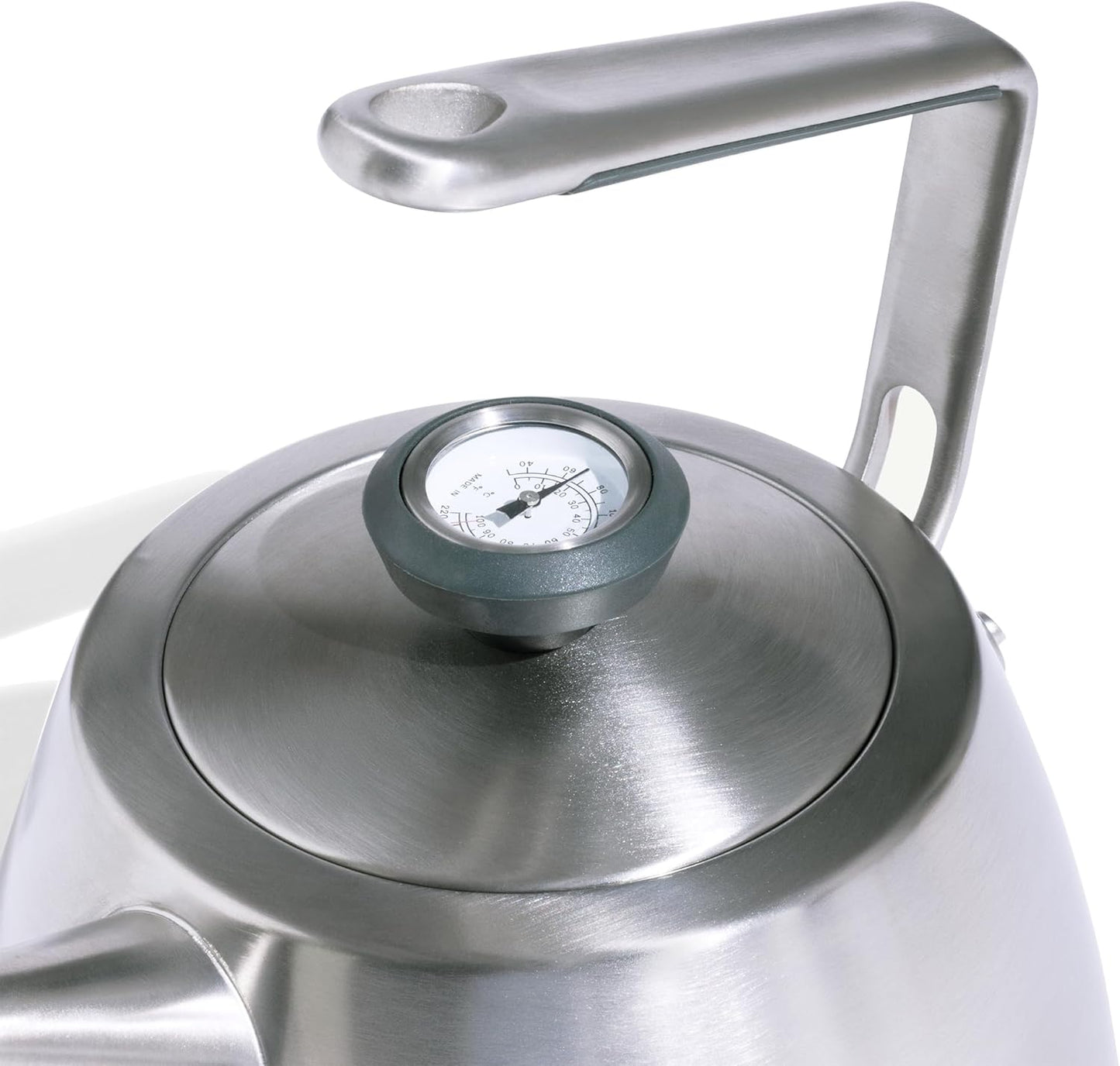 Stainless Steel 2 QT Kettle with Temperature Gauge and Handle Sleeve - Induction Ready by Made In Cookware