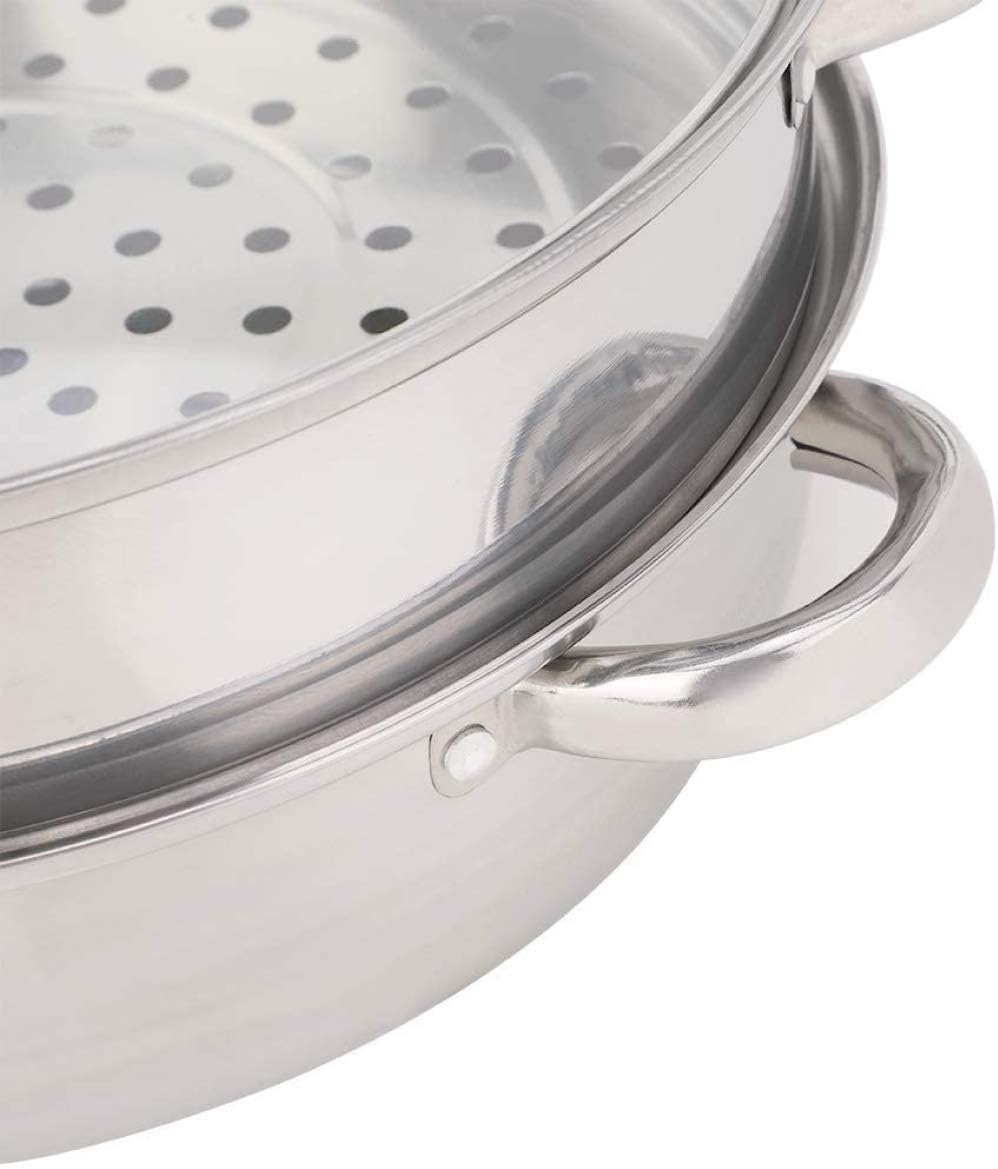 Stainless Steel 27 cm Steamer with Double Boiler Soup Function for Cooking