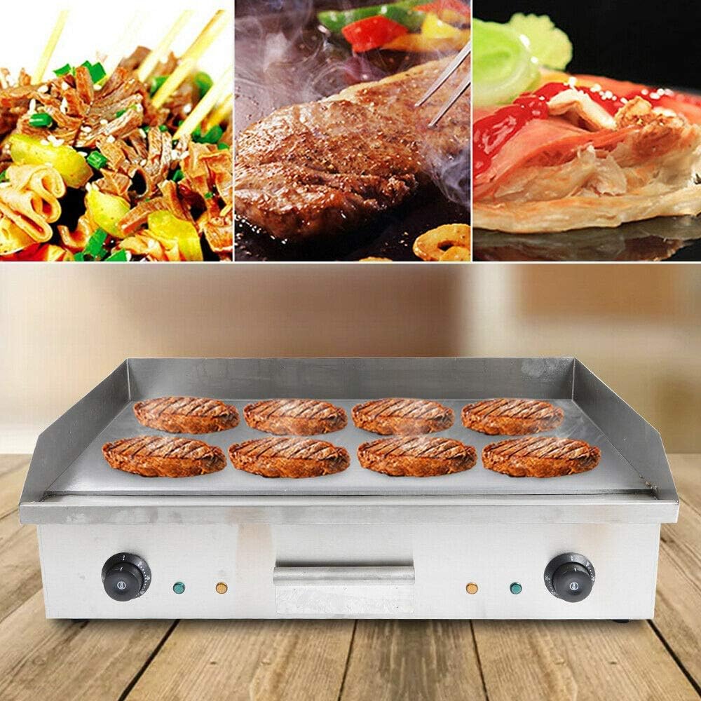 Stainless Steel 29" Commercial Electric Griddle Grill with Adjustable Temperature Control