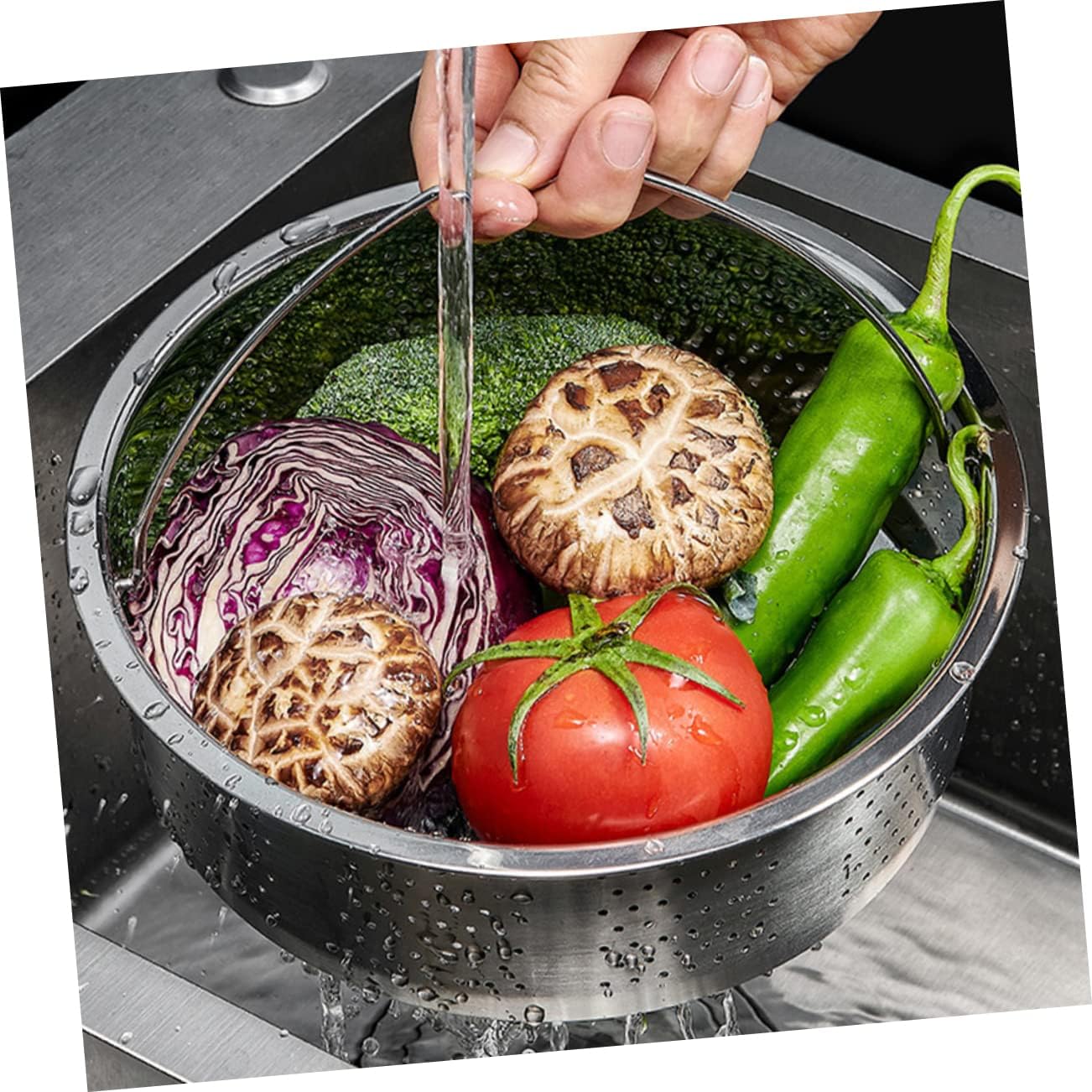 Stainless Steel 2pcs Rice Steamer Pot Insert for Rice Cookers - Vegetable Slicer & Microwave Pasta Cooker - Silver