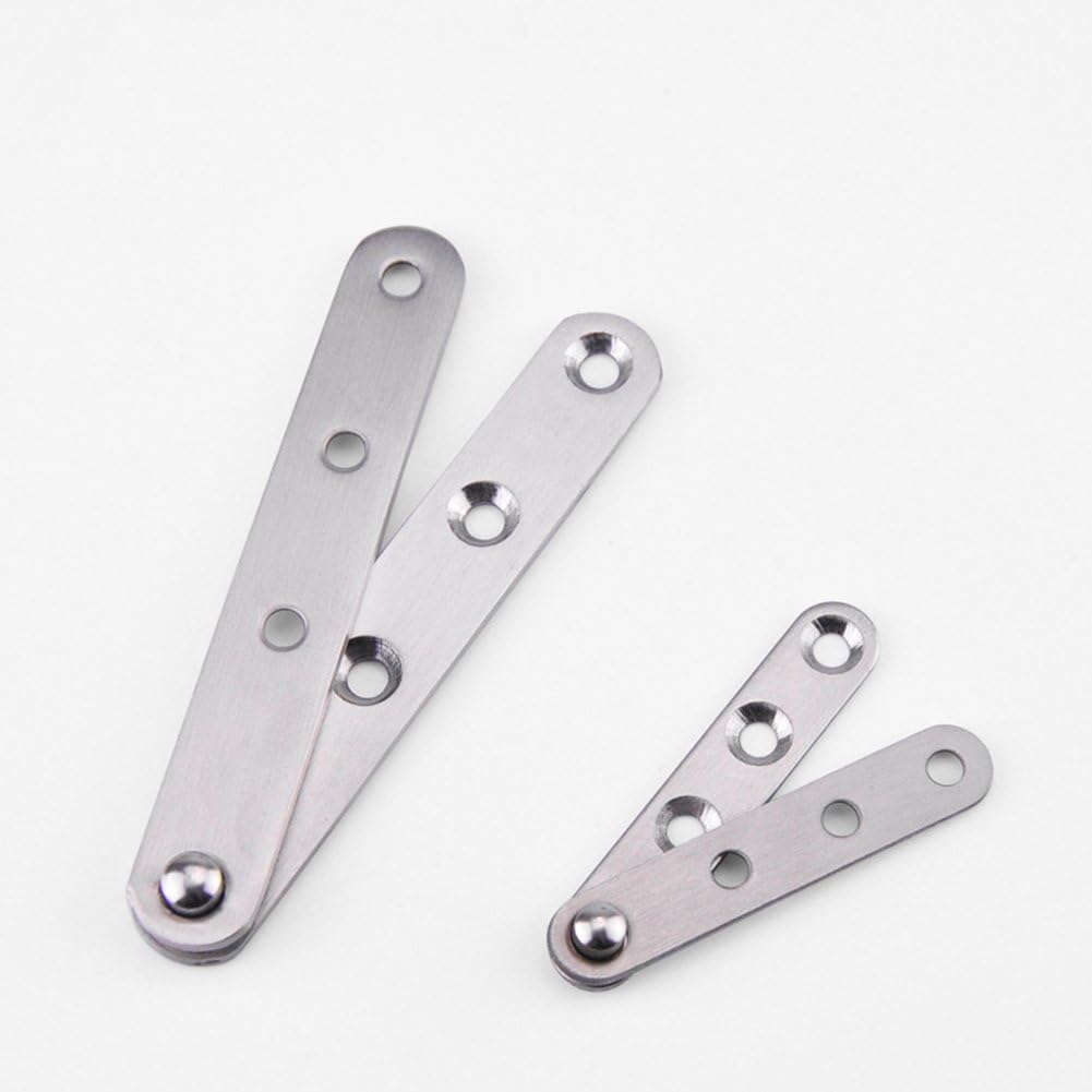 Stainless Steel 360 Degree Rotating Concealed Hinges Set for Door Cabinets - Small Size