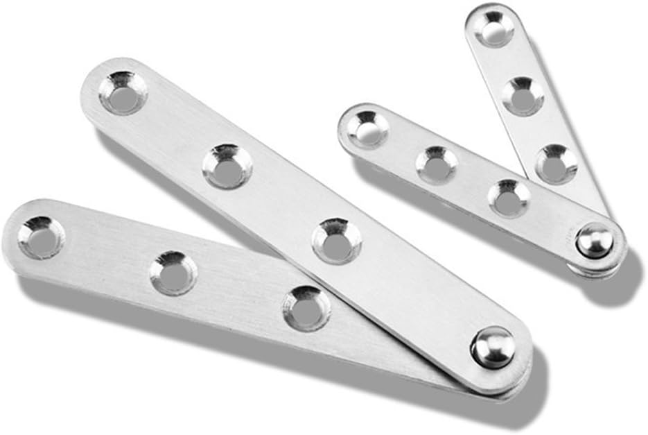 Stainless Steel 360 Degree Rotating Concealed Hinges Set for Door Cabinets - Small Size