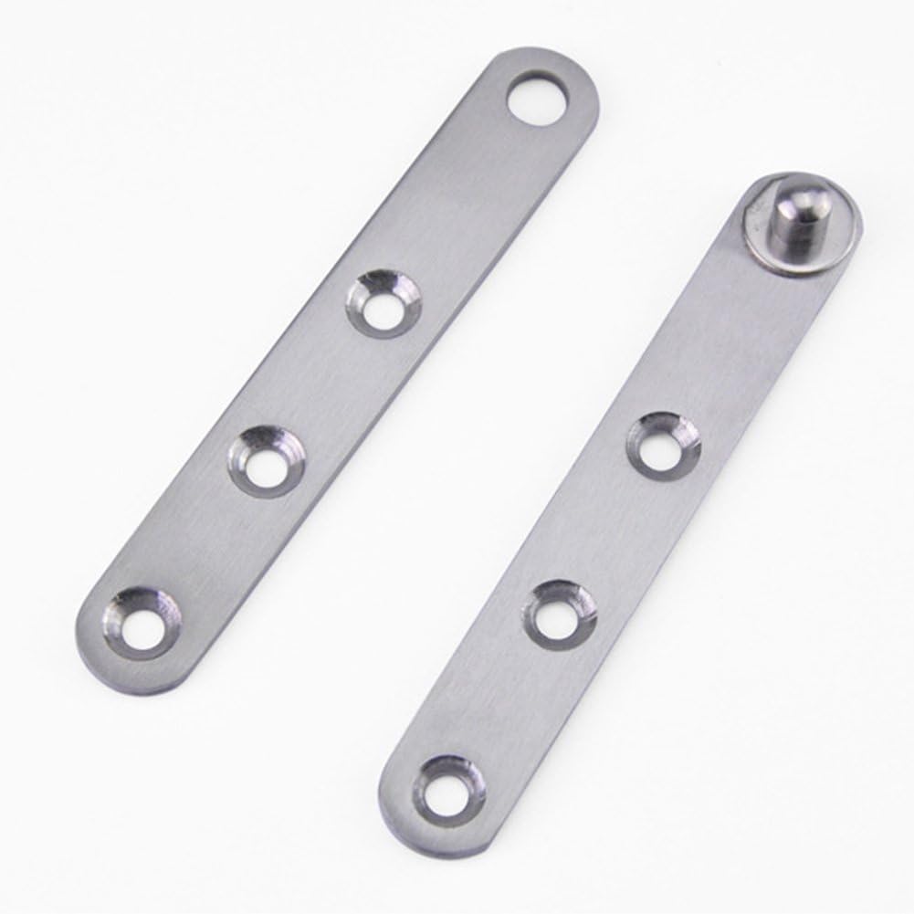Stainless Steel 360 Degree Rotating Concealed Hinges Set for Door Cabinets - Small Size