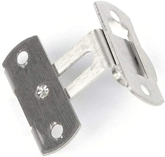 Stainless Steel 90 Degree Barn Door Latch Sliding Lock - Safety Hasp for Moving Doors