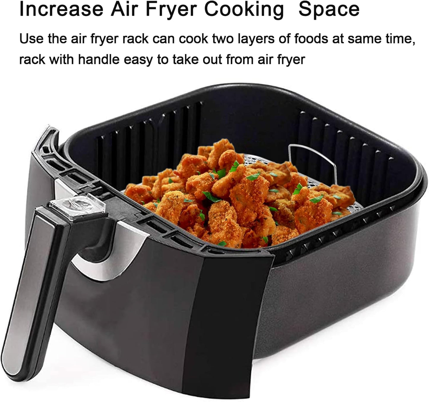 Stainless Steel 9.37 inch Air Fryer Rack Compatible with Gourmia GAF858 - Accessories for 8-12QT Fryers