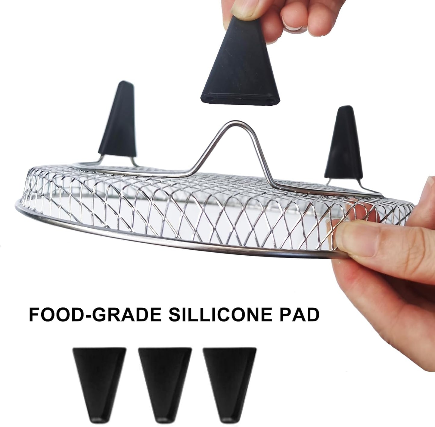 Stainless Steel Air Fryer Dehydrator Racks - Three Stackable Upgrade Rack for Gowise, Phillips, Cozyna, Ninja Airfryer - Round Fit 4.2QT-5.8QT - Oven, Press Cooker