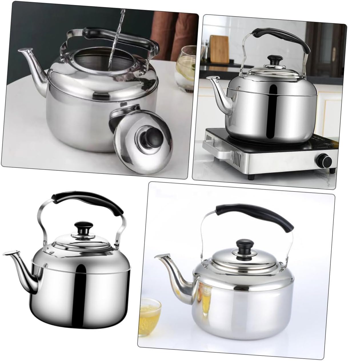 Stainless Steel Animal Design Kettle for Fast Boiling on Gas Stove or Electric - Ideal for Tea, Rice Wine, and Hot Water Brewing