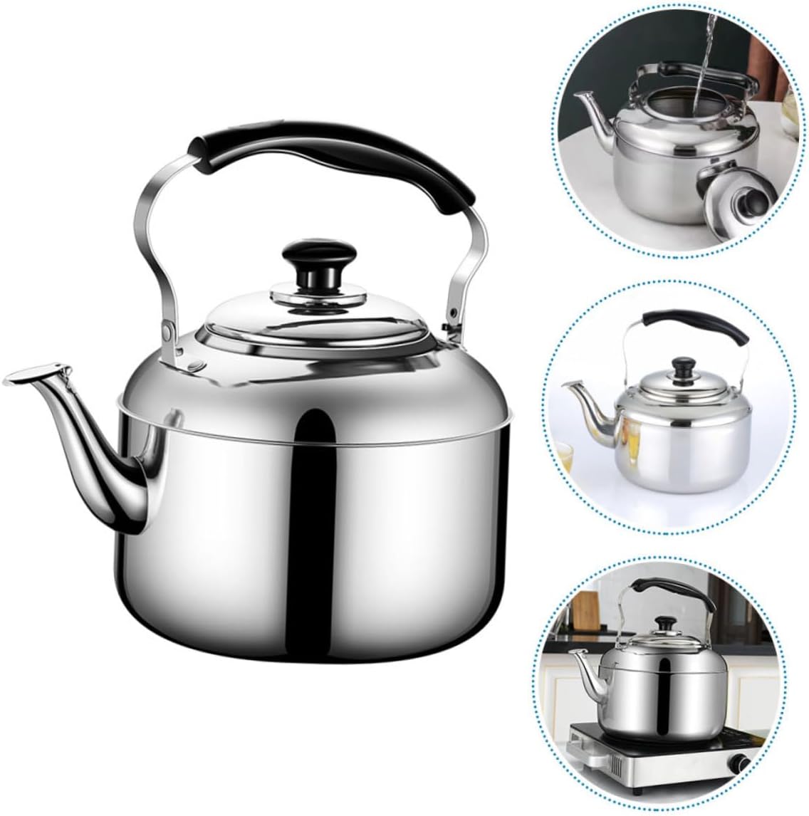 Stainless Steel Animal Design Kettle for Fast Boiling on Gas Stove or Electric - Ideal for Tea, Rice Wine, and Hot Water Brewing