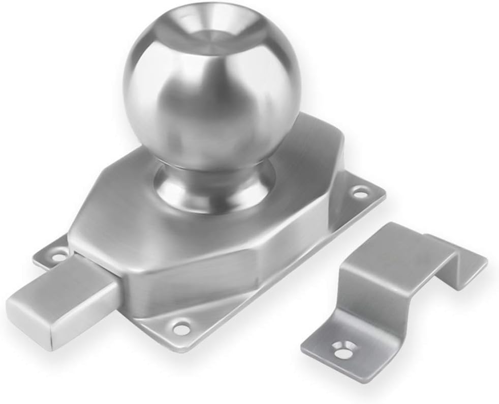 Stainless Steel Anti-Theft Door Bolt Latch for Wooden Doors and Windows - Wall Mounted Bathroom Lock