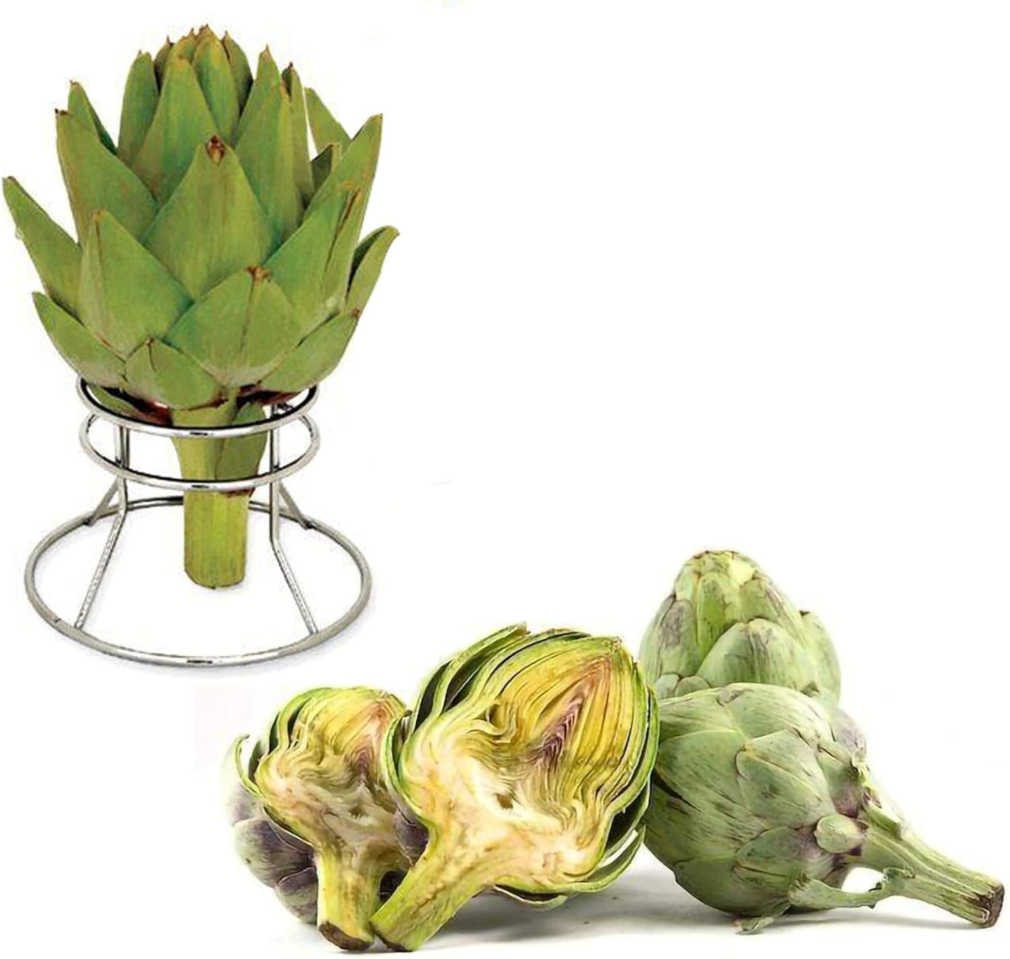 Stainless Steel Artichoke Steamer Holder Rack for Cooking, 1-Pack, Silver Color, Supreme Housewares