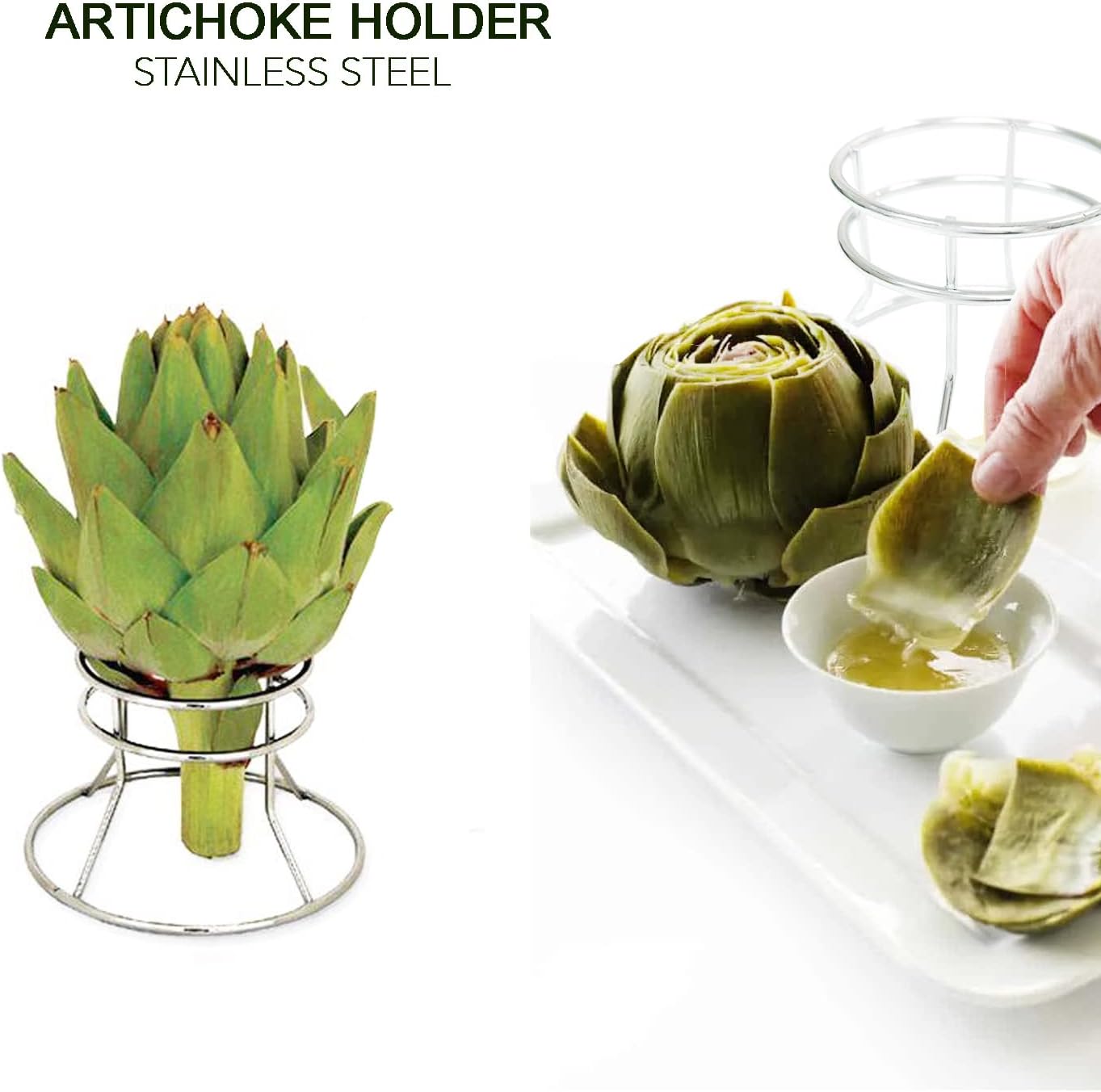Stainless Steel Artichoke Steamer Holder Rack for Cooking, 1-Pack, Silver Color, Supreme Housewares