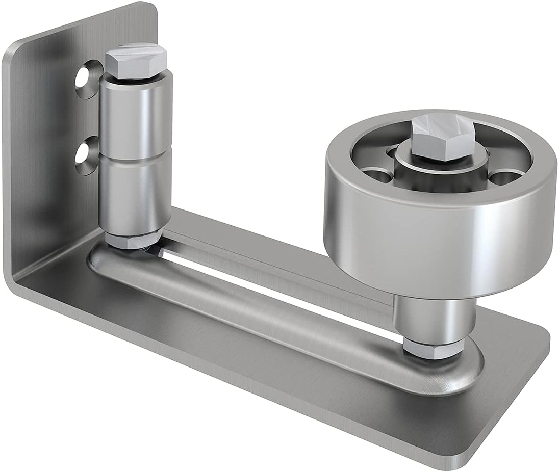 Stainless Steel Barn Door Floor Guide Roller Set - 8-in-1 Adjustable Wall & Floor Mount Stay Roller Kit for Sliding Doors