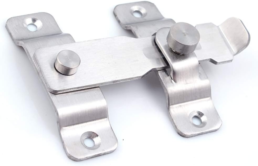Stainless Steel Barn Door Latch for Sliding Doors, Windows, Cabinets, Garages, Sheds - Flip Gate Safety Lock Bolt